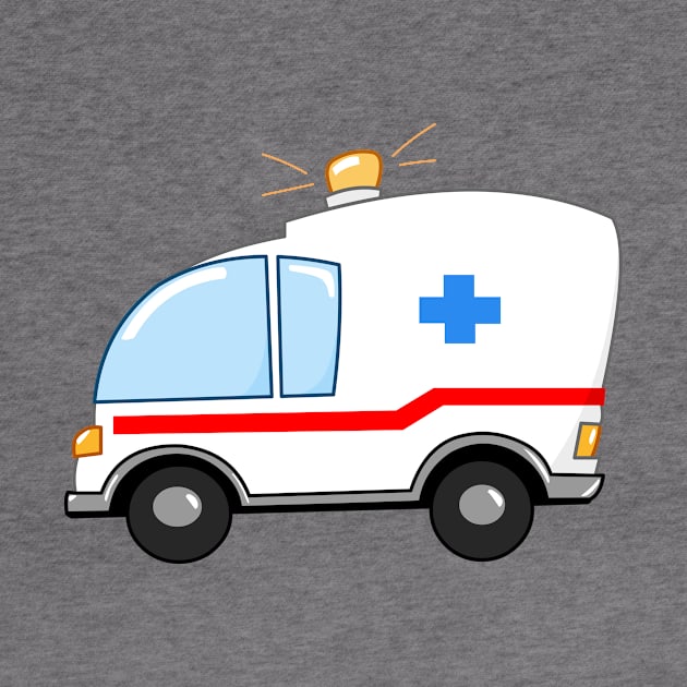 Ambulance Cartoon by DigiToonsTreasures